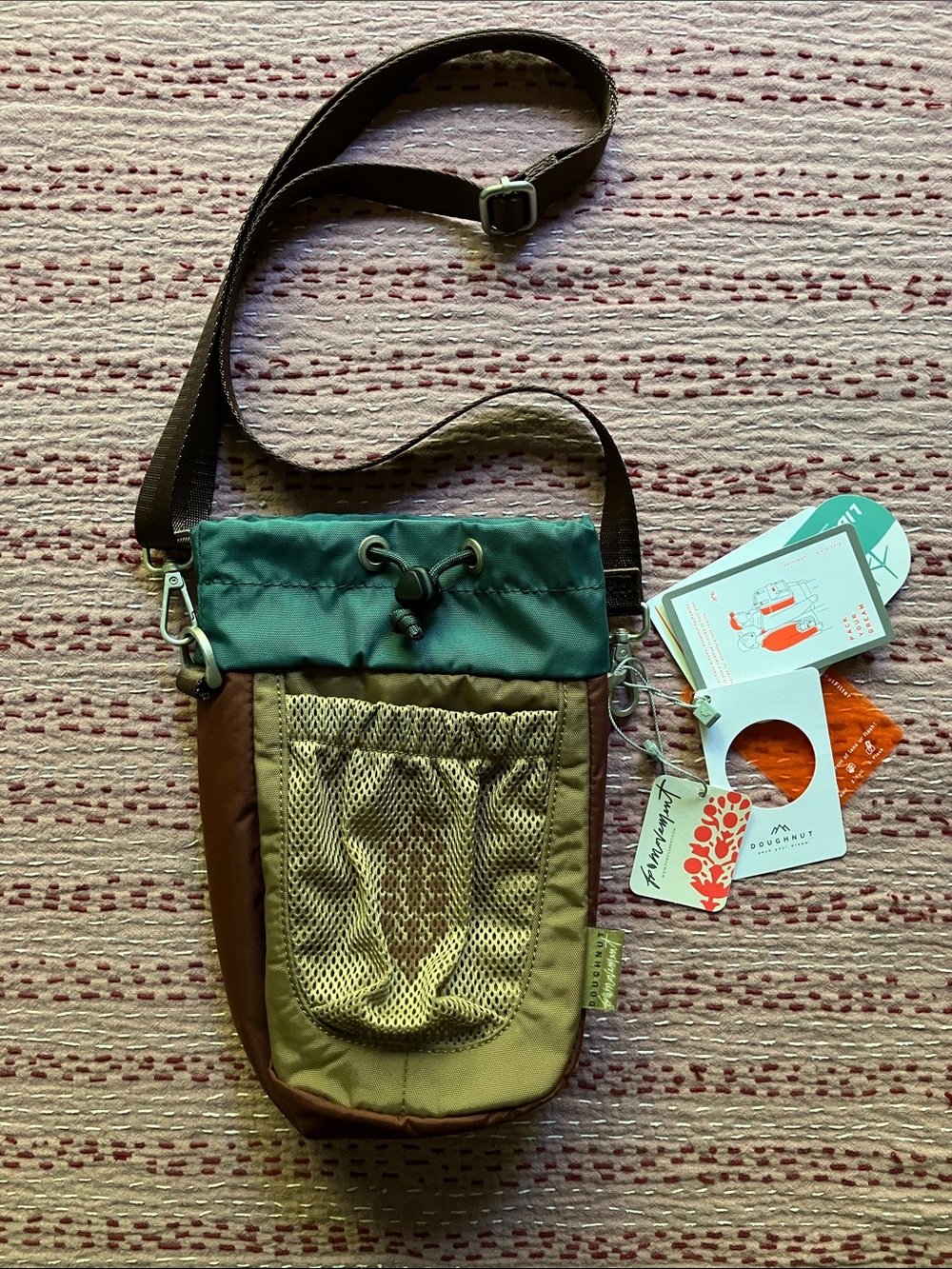 Drip FP Movement x Doughnut Series Crossbody Bag teal khaki new with tags